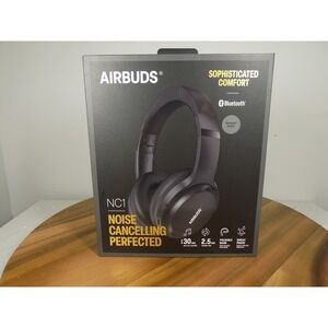 Airbuds NC1 Noise Cancelling Bluetooth Headphones Midnight Black 2G Foldable